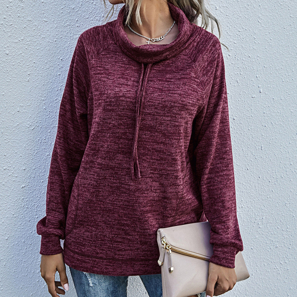 Pull femme décontracté avec col montant et poches pratiques Chic und Stil