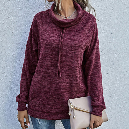 Pull femme décontracté avec col montant et poches pratiques Chic und Stil
