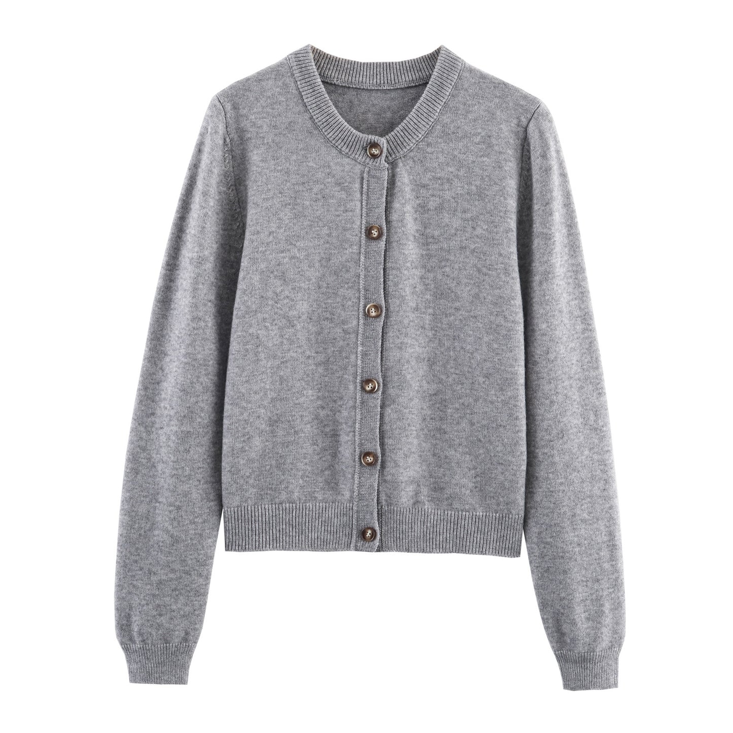 Womens knit jacket with button closure and fine woven structure Chic und Stil