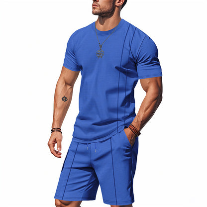 Ensemble pour hommes à manches courtes et shorts en matériau respirant Chic und Stil