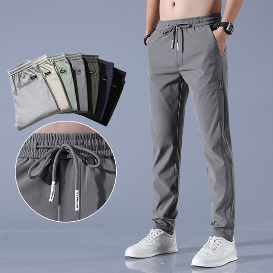 Men's sports pants with adjustable drawstring and zippered pockets on the sides Chic and Style