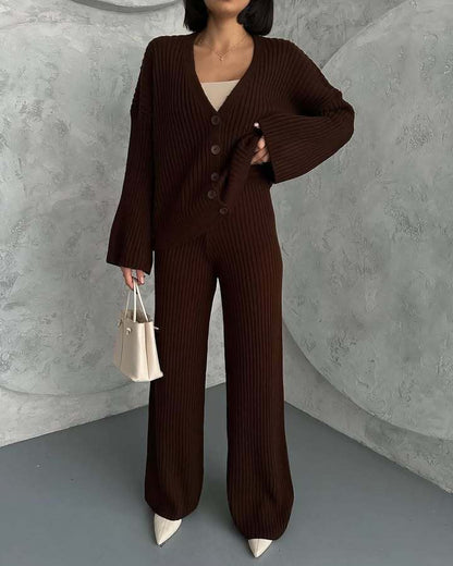 Dames élégant et décontracté ensemble en tricot Chic und Stil