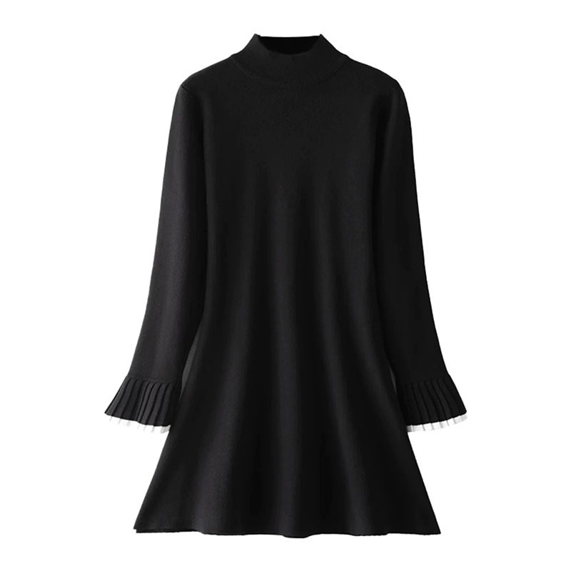 Robe en tricot élégante à col montant pour femme Chic und Stil