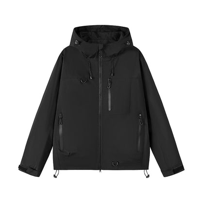 Functional jacket for men with adjustable hood and practical zippered pockets Chic and Style