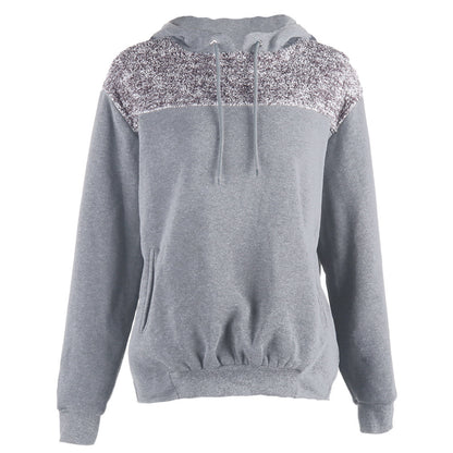 Pull à capuche pour femmes avec un design contrastant stylé et un ourlet élastique Chic und Stil