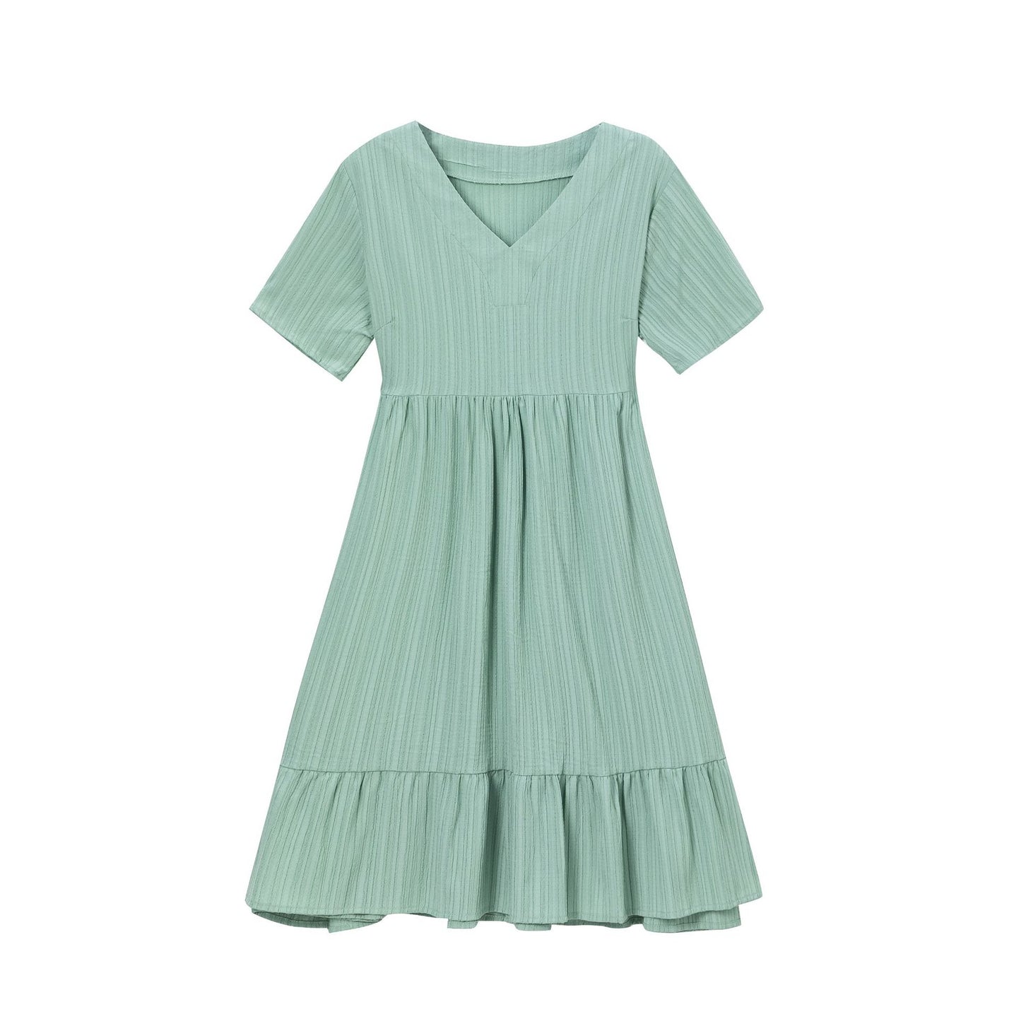 Dames V décolleté robe midi Chic und Stil