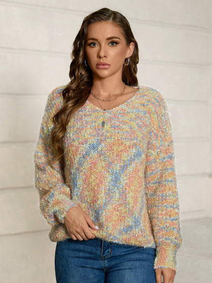 Dames Pull moelleux avec motif coloré Chic und Stil
