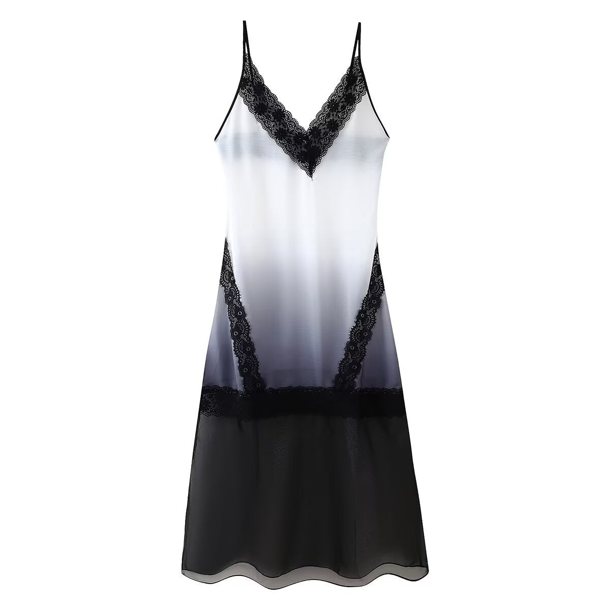 Robe de nuit pour femmes avec des embellissements en dentelle élégante et un dégradé de couleurs Chic und Stil