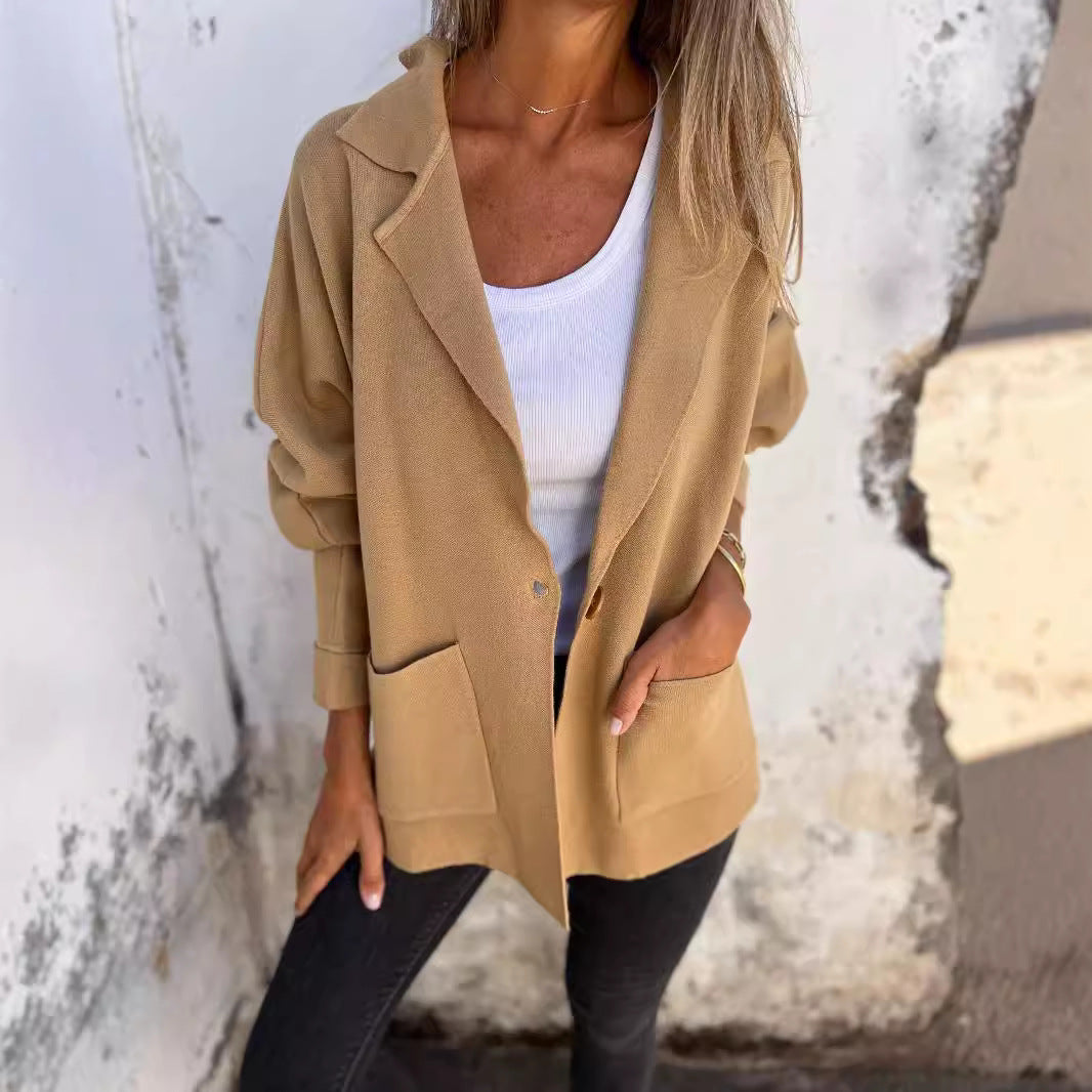 Blazer oversize à coupe décontractée pour femme Chic und Stil