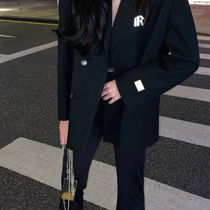 Blazer pour femme oversize à double boutonnage avec détails modernes Chic & Stil