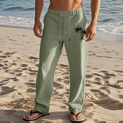 Casual beach pants for men with elastic waistband and practical pockets Chic and Style