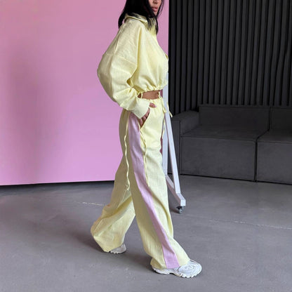 Casual top set for women and wide pants Chic and Style