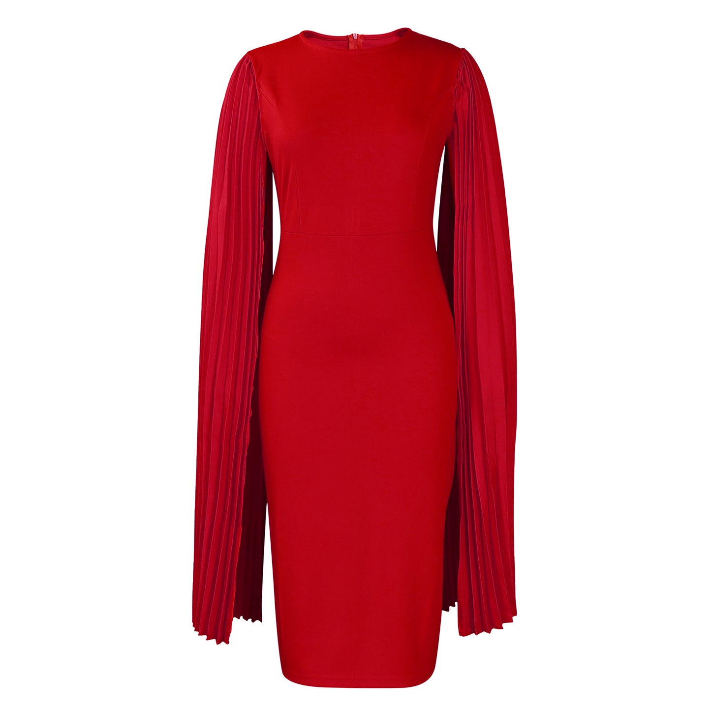 Femme Robe élégante avec des manches plissées raffinées et une coupe cintrée Chic und Stil