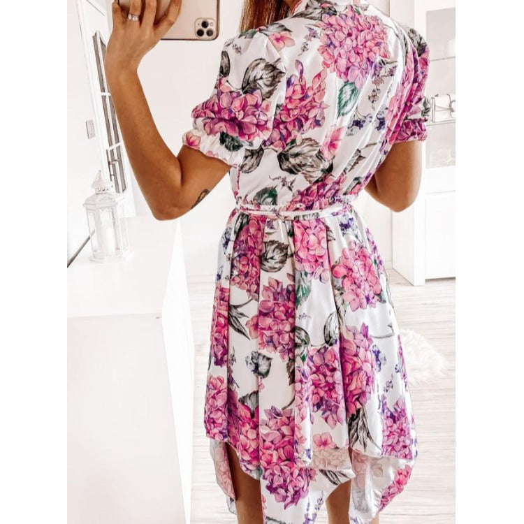Robe Femme Floral Haute-Bas Chic und Stil