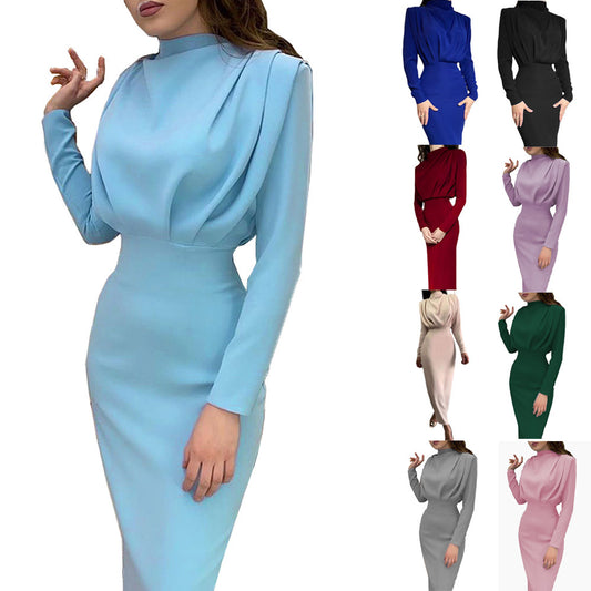 Robe cache-cœur élégante pour femme avec volants et coupe longue Chic und Stil