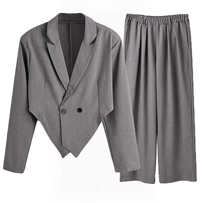 Women's elegant blazer with high silhouette and matching pants Chic and Style