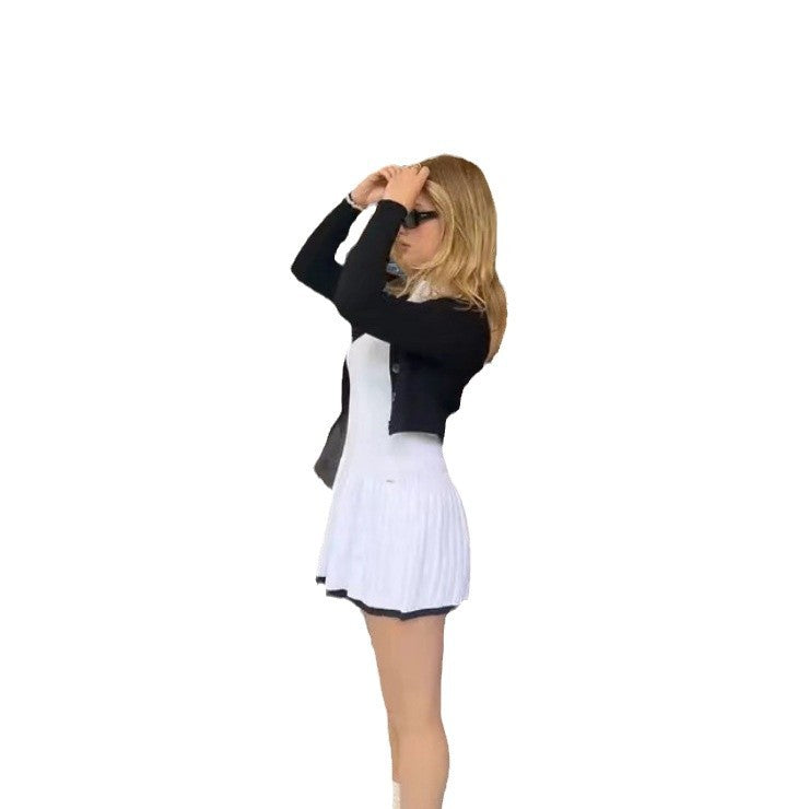 Robe femme avec détails plissés et coupe élégante en A Chic und Stil