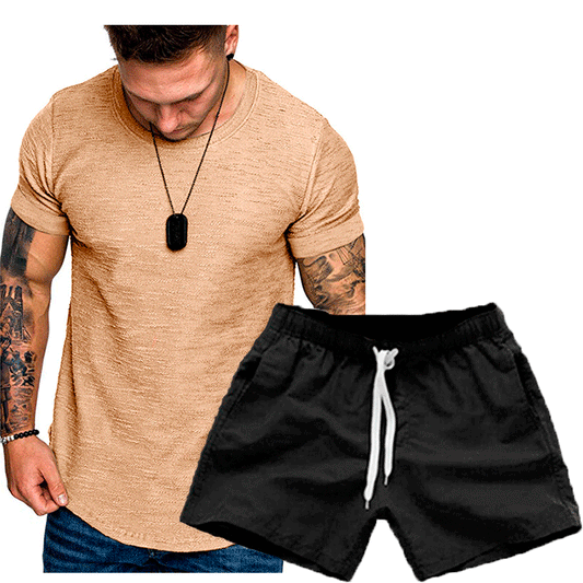 Homme T-shirt de loisirs et set de shorts Chic und Stil