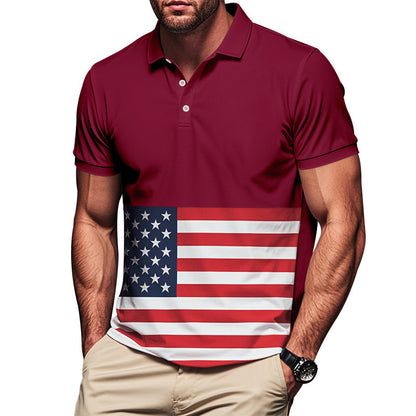 Chemise polo pour homme avec design de drapeau stylé Chic und Stil