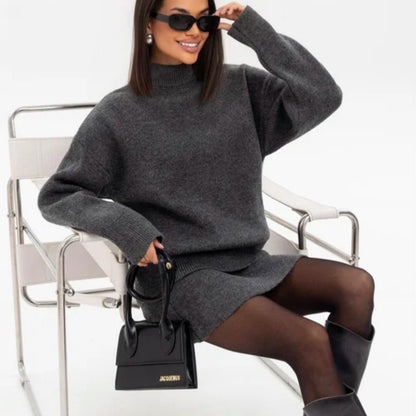 Pull en tricot confortable pour femmes avec épaules tombantes et ourlet à la mode Chic und Stil