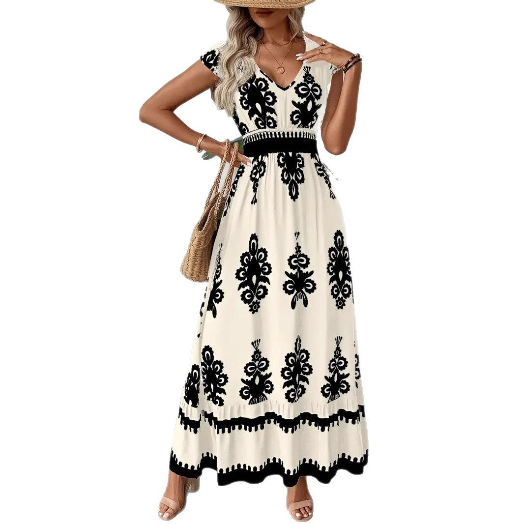 Femme Bohème Robe Maxi Brodée Chic und Stil