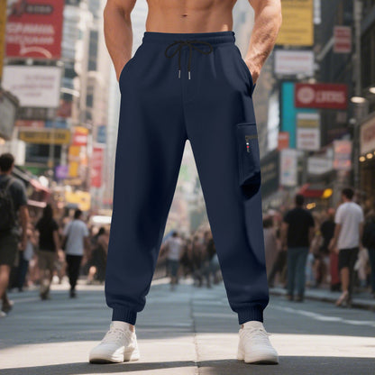 Men's Casual Cargo Jogging Pants with Practical Side Pockets and Elastic Waistband Chic and Style