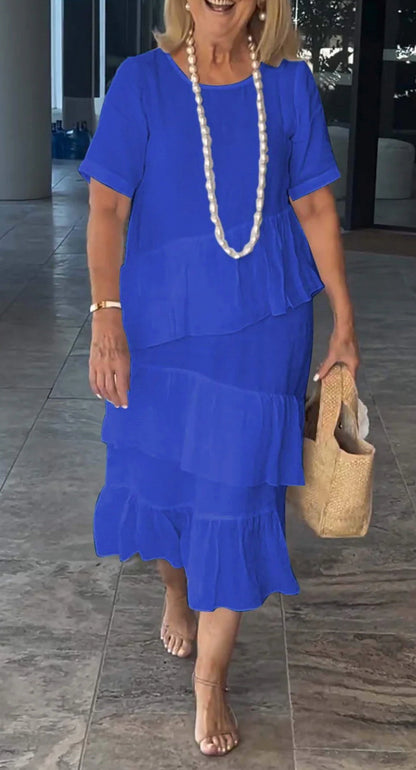 Robe d'été décontractée pour femmes avec un ourlet flottant Chic und Stil