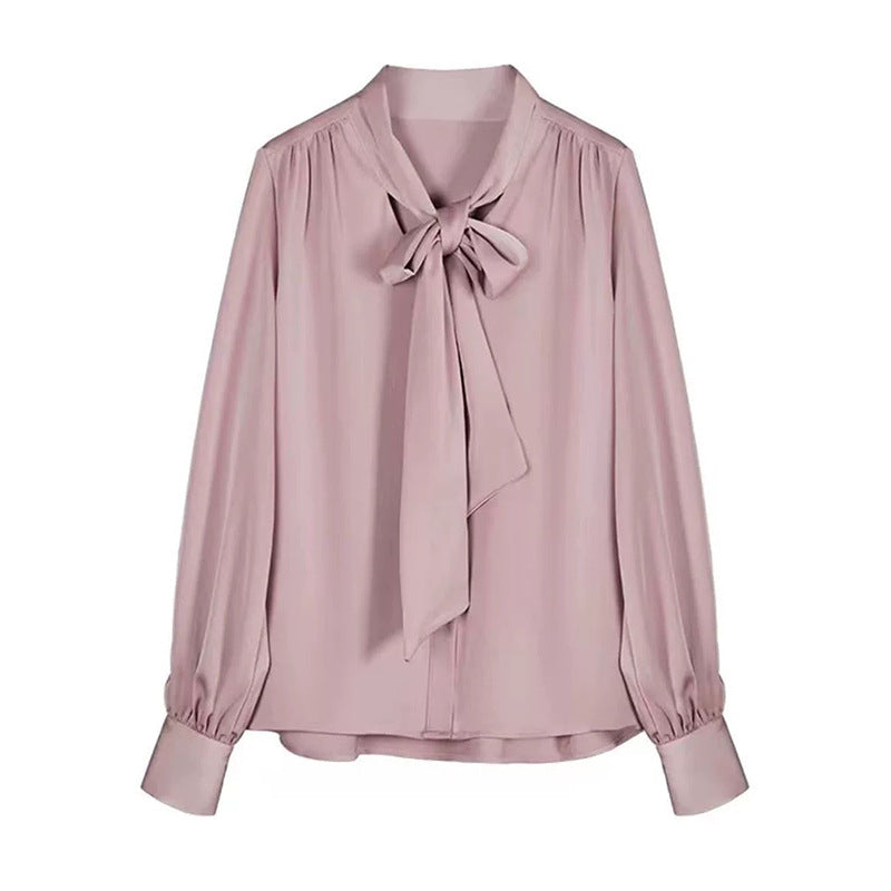 Blouse Élégante à Nœud Avant pour Femme Chic und Stil