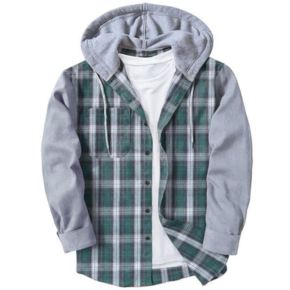 Chemises de bûcheron décontractées pour hommes avec capuche et deux poches plaquées Chic und Stil