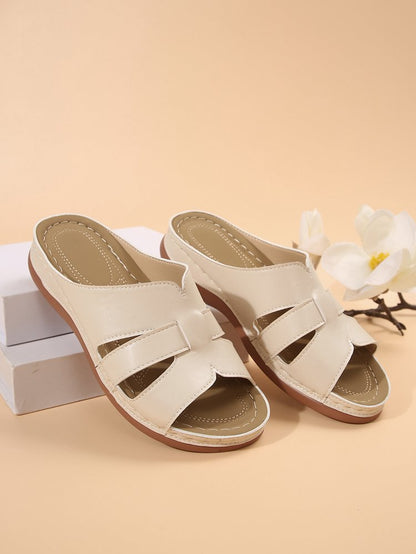 Chaussons confortables pour dames avec semelle ergonomique et bandes tendance Chic und Stil
