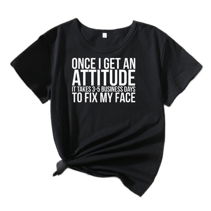 Dames Casual Attitude Statement T-shirt Chic und Stil