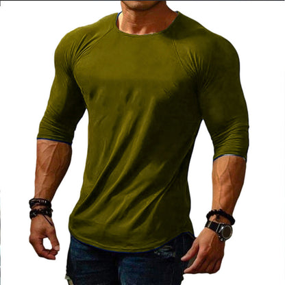 T-shirt à manches longues ajusté pour hommes avec confort de port élastique Chic und Stil
