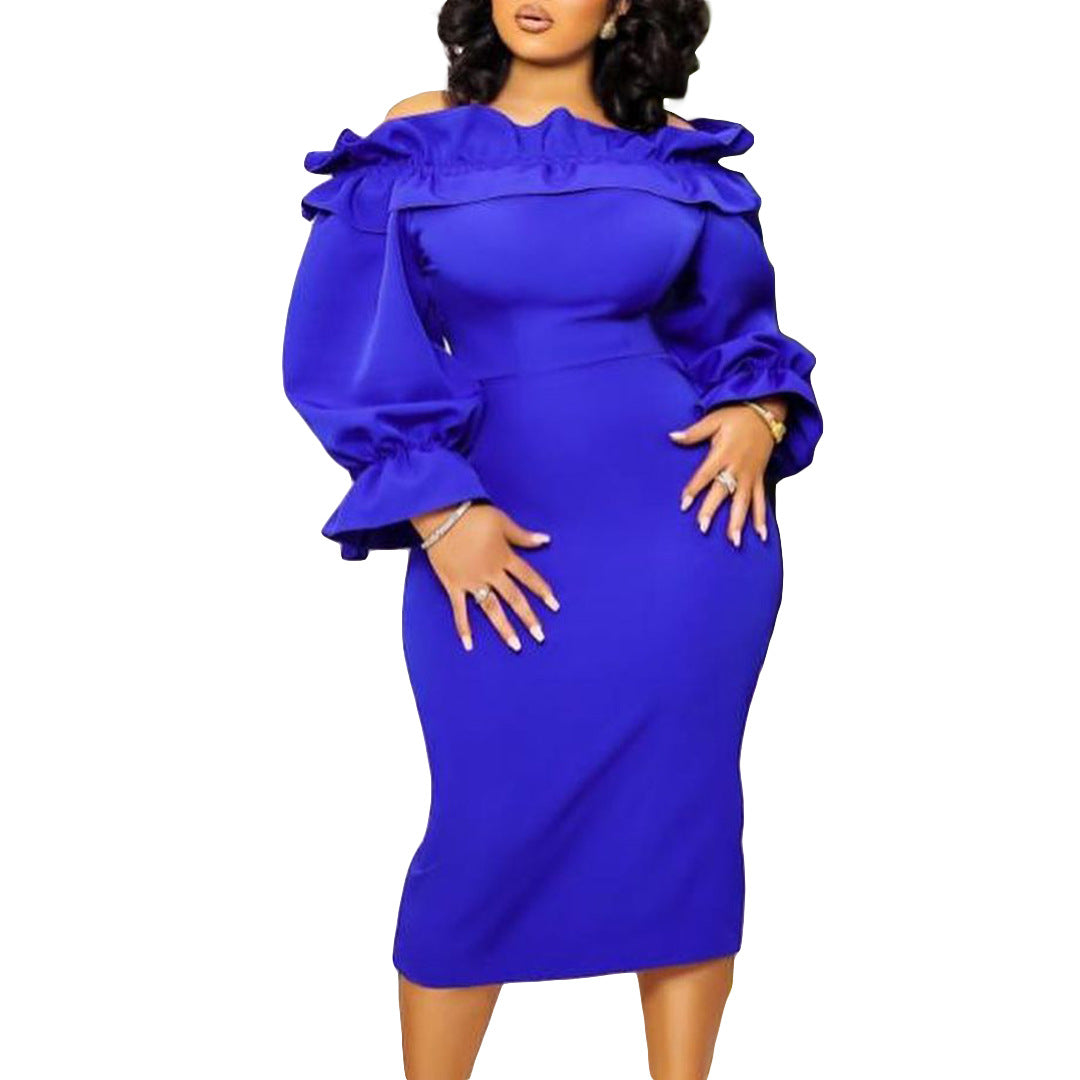 DamesRobe maxi élégante avec volants Chic und Stil