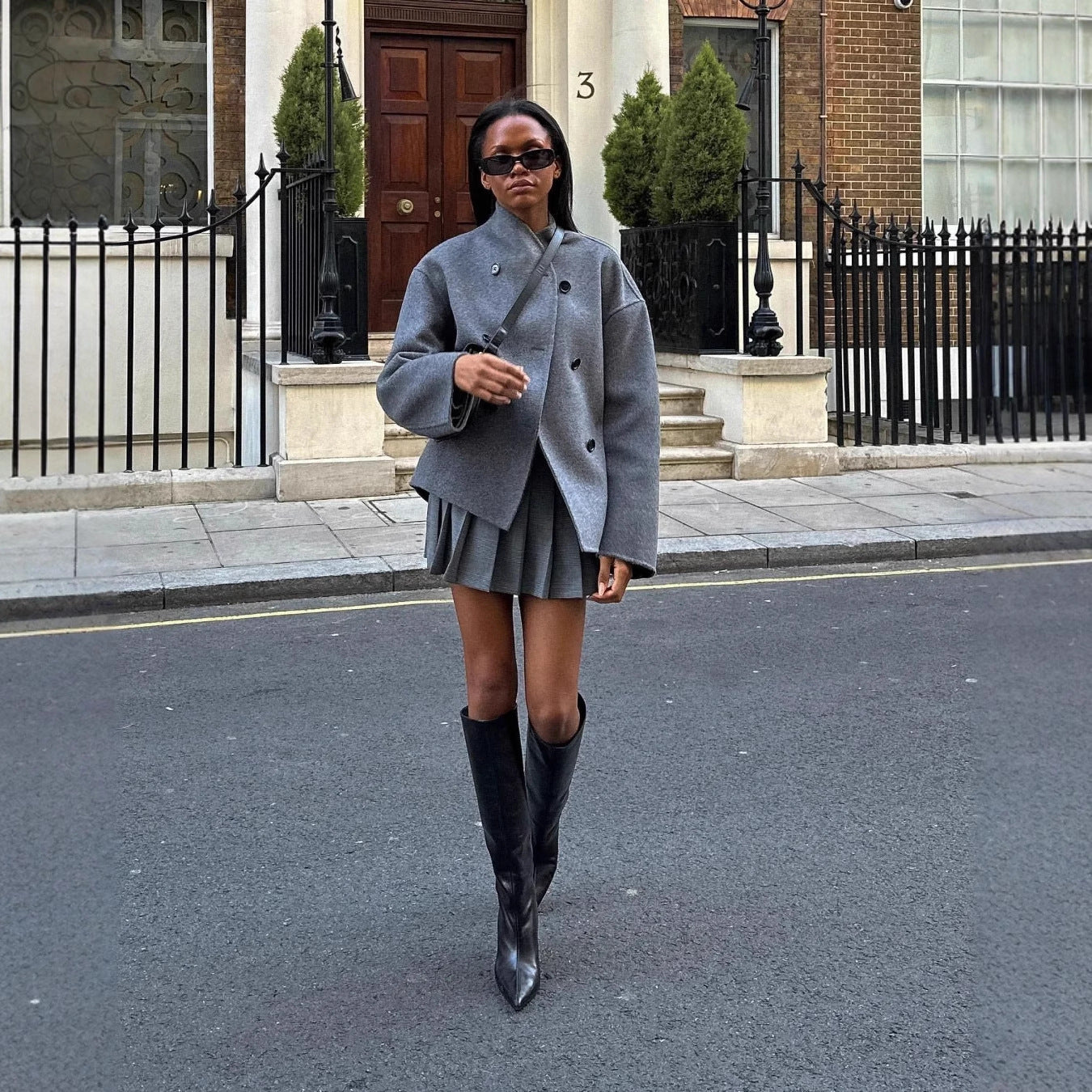 Dames élégant manteau en laine Chic und Stil