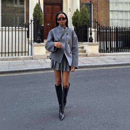 Dames élégant manteau en laine Chic und Stil