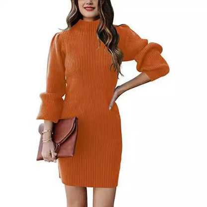 Robe en tricot pour femmes au design côtelé moderne Chic und Stil