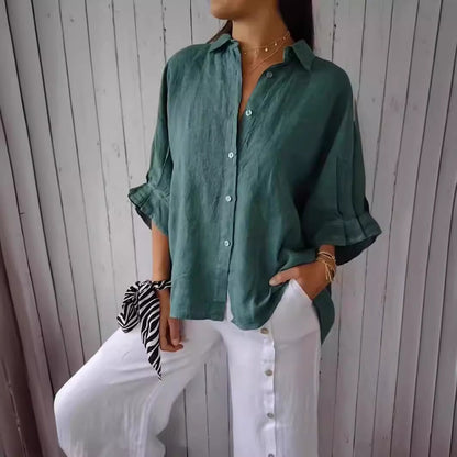 Blouse en lin légère pour femmes avec coupe décontractée Chic und Stil