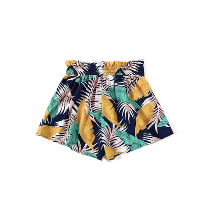 Shorts pour femmes avec motif floral et taille élastique Chic und Stil