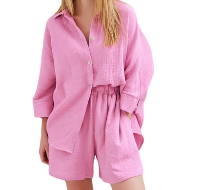 Dames combinaison courte décontractée à coupe ample et détails de bouton Chic und Stil