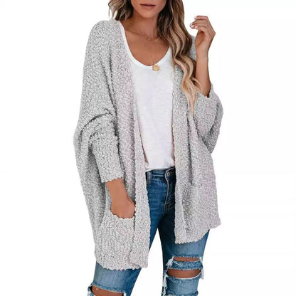 Dames Grand Cardigan avec structure lâche Chic und Stil