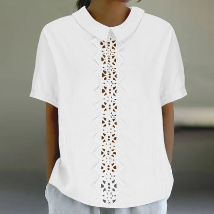 Blouse à manches courtes pour femmes avec empiècement en dentelle Chic und Stil