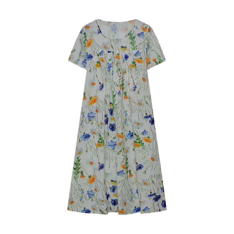 Robe maxi pour femmes avec un design floral et des manches larges Chic und Stil