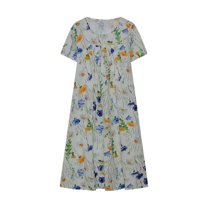 Robe maxi pour femmes avec un design floral et des manches larges Chic und Stil