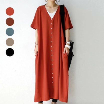 Femmes Robe maxi à boutons longues Chic und Stil