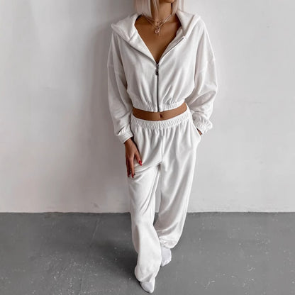 Combinaison en fleece pour femmes avec fermeture éclair et taille élastique Chic und Stil