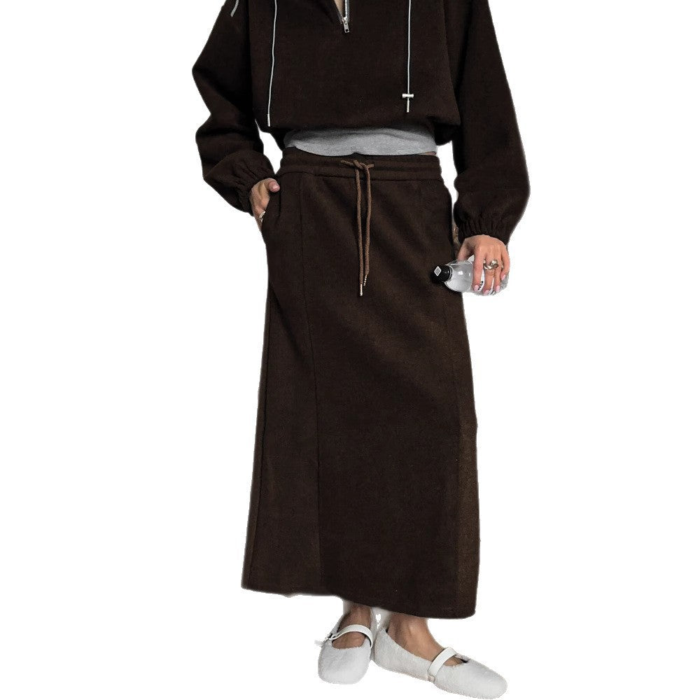 Dames Jupe en jersey longue avec taille ajustable et silhouette élégante Chic und Stil