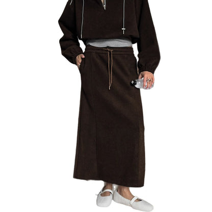 Dames Jupe en jersey longue avec taille ajustable et silhouette élégante Chic und Stil