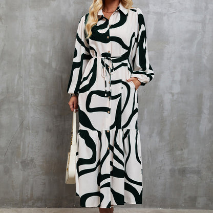 Robe chemise pour femme avec motif graphique Chic und Stil