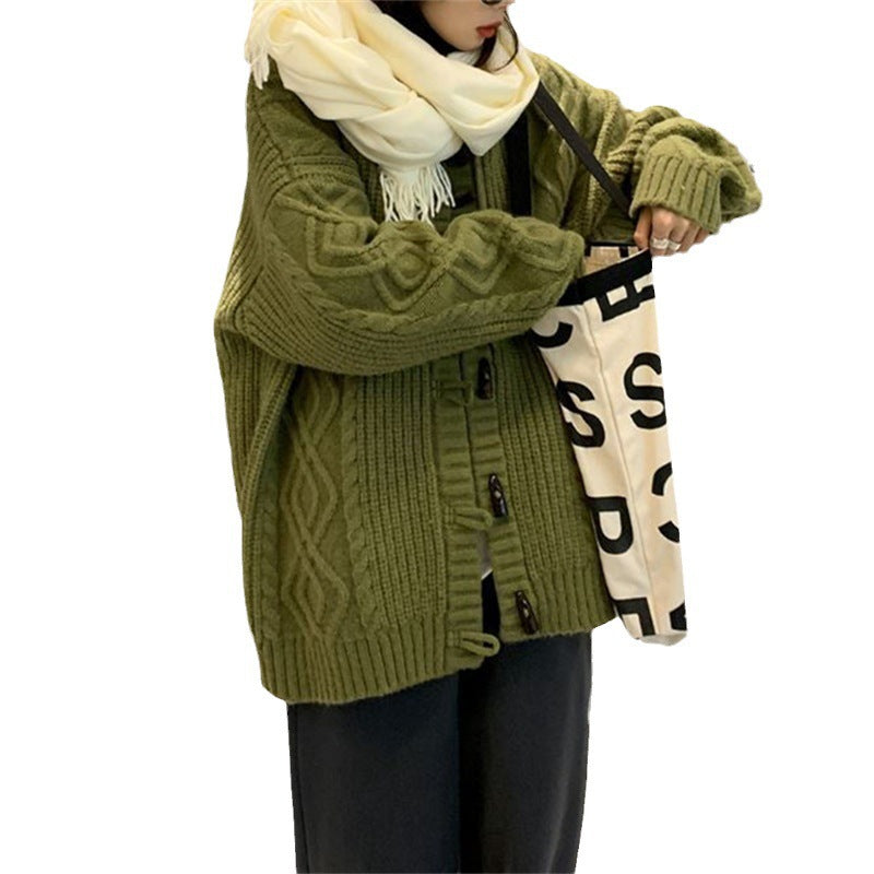 Dames cardigan en laine confortable avec capuche et motif en torsades Chic und Stil