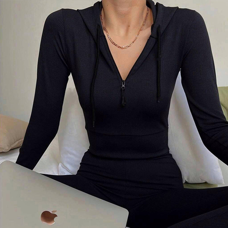 Dames Haut de sport à manches longues avec zip Chic und Stil